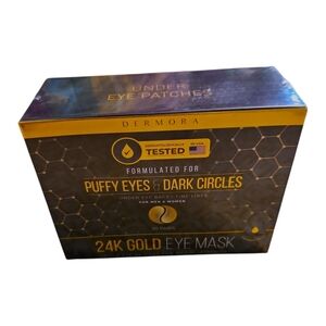 Dermora 24K Gold Eye Masks, Box of 20, NWT